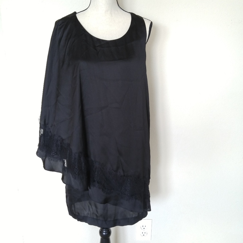 BCBGeneration  Black Alana One Shoulder Dress